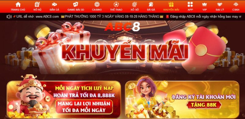 khuyến mãi Abc8